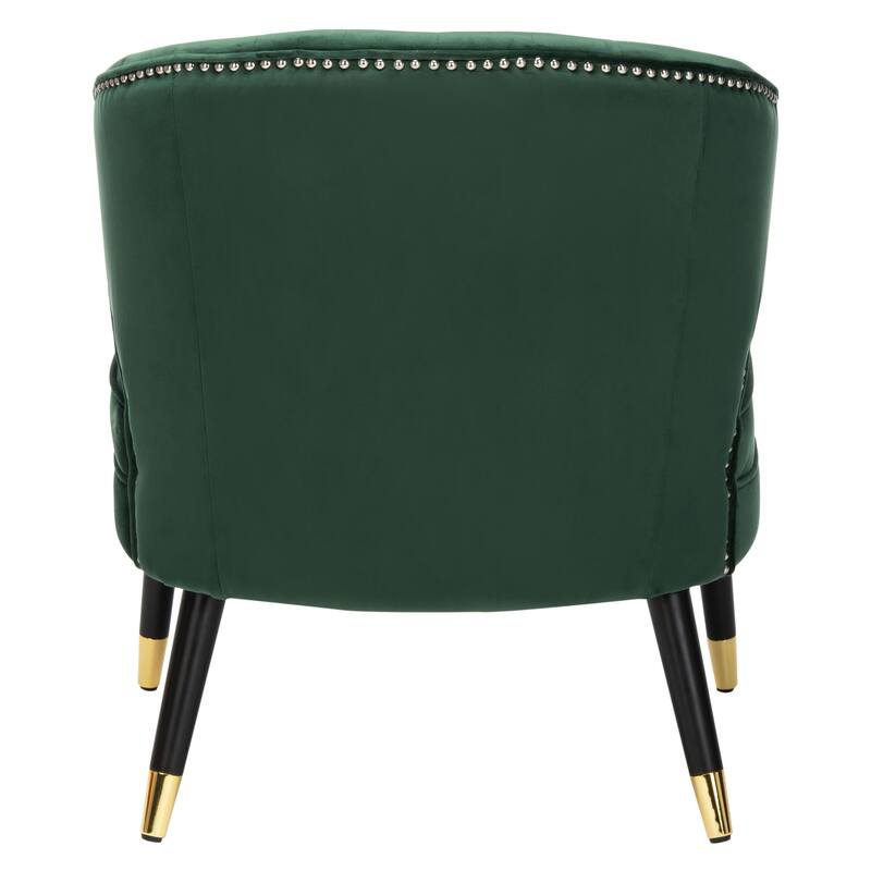 SAFAVIEH Amalia Velvet Wingback Accent Chair - 26.8" x 28" x 31.9" - 27Wx28Dx32H