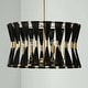 preview thumbnail 14 of 20, 6-light Modern Boho Hand-wrapped Woven Chandelier Natural Ivory Rope Fabric Drum Pendant Light Black