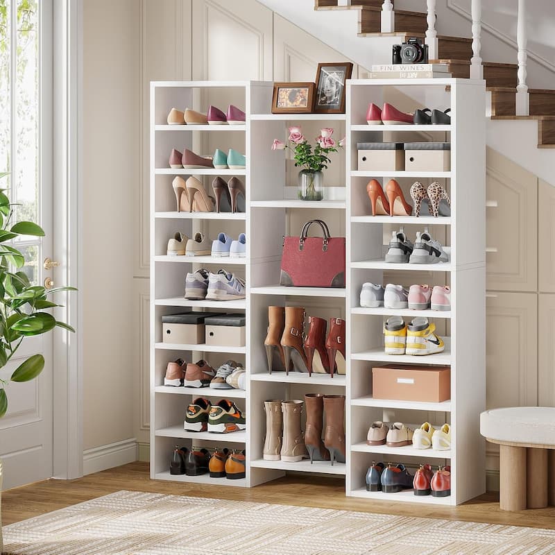 14-Tier Shoe Rack, 46 Pairs Freestanding Tall Entryway Shoe Organizer