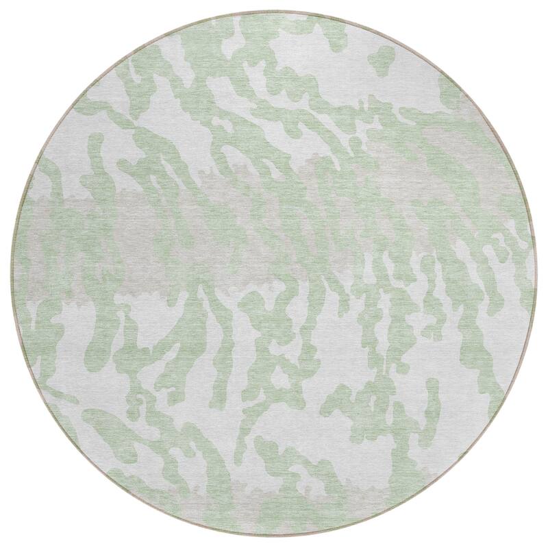 Machine Washable Indoor/ Outdoor Chantille Abstract Animal Print Rug