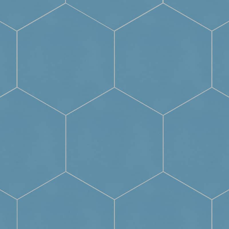 Merola Tile Textile Basic Hex Niagara 8-5/8" x 9-7/8" Porcelain Floor and Wall Tile