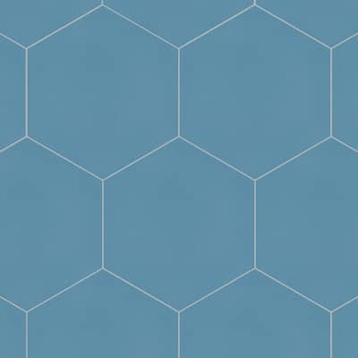 Merola Tile Textile Basic Hex Niagara 8-5/8" x 9-7/8" Porcelain Floor and Wall Tile