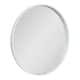 Kate and Laurel Travis Round Wood Accent Wall Mirror - 31.5" Diameter - White