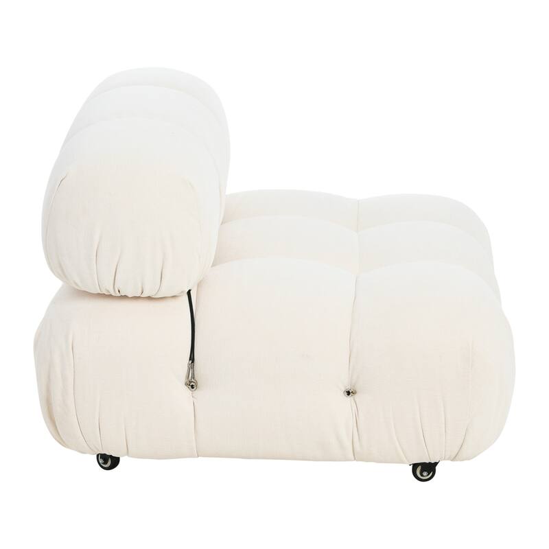 Armless Modular Chair with Locking Wheels