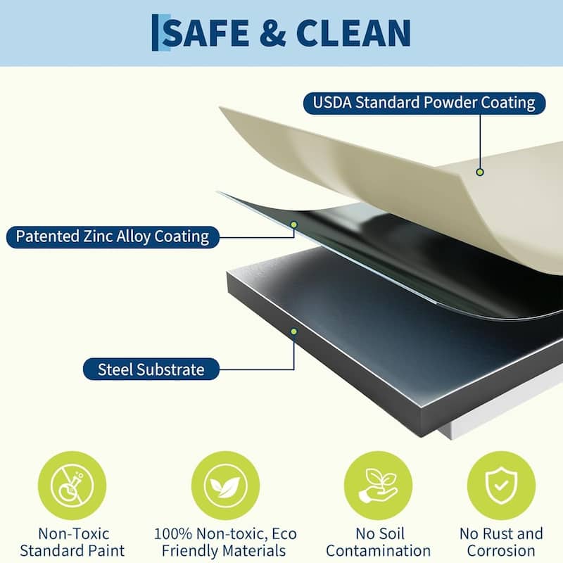 2-Pack 4x2x2FT Galvanized Steel Raised Garden Bed Kit for Vegetables Herbs and Flowers Beige