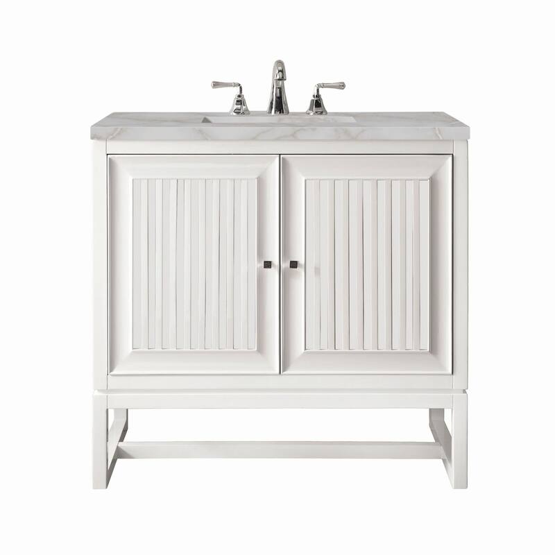 James Martin Vanities E645-V30-3VSL Athens 30" Single Basin Poplar - Glossy White - Painted