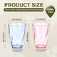 preview thumbnail 2 of 21, Clear Reusable Drinking Glasses Diagonal Texture Plastic Cup Blue,Pink - 13oz