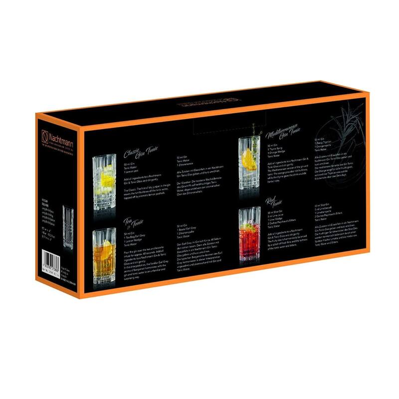 Nachtmann Set of 4 Square Longdrink Glasses - 15 oz