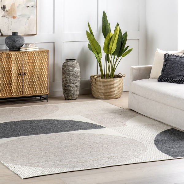 slide 2 of 9, Nuloom Solay Geometric Indoor/Outdoor Area Rug 4' x 6' - Beige