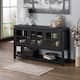 Furniture of America Wins Modern Farmhouse 5-shelf Buffet Table - Black