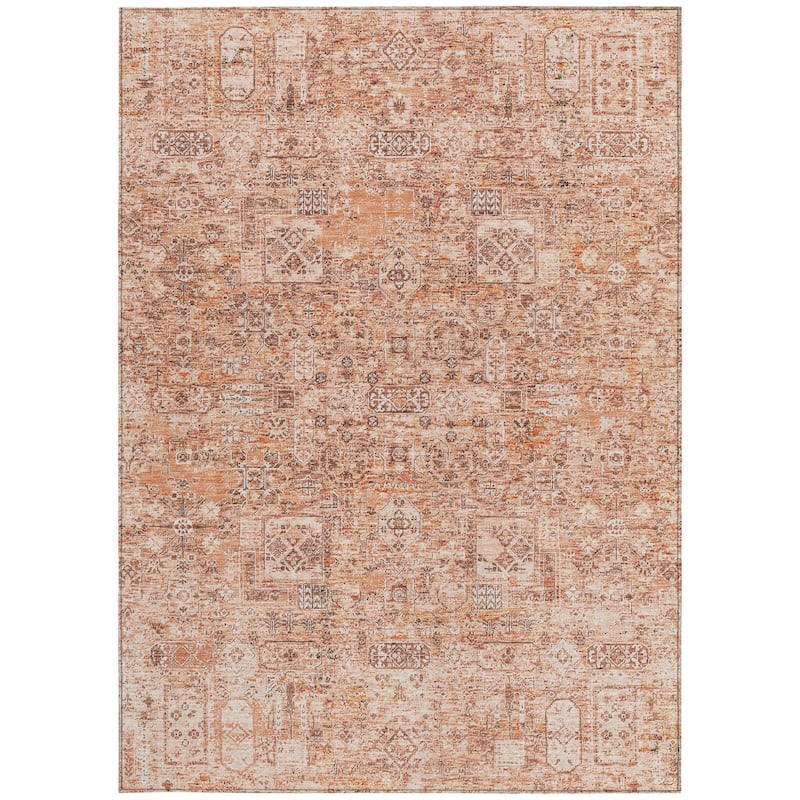 HomeRoots Floral Transitional Rectangle Outdoor Rug