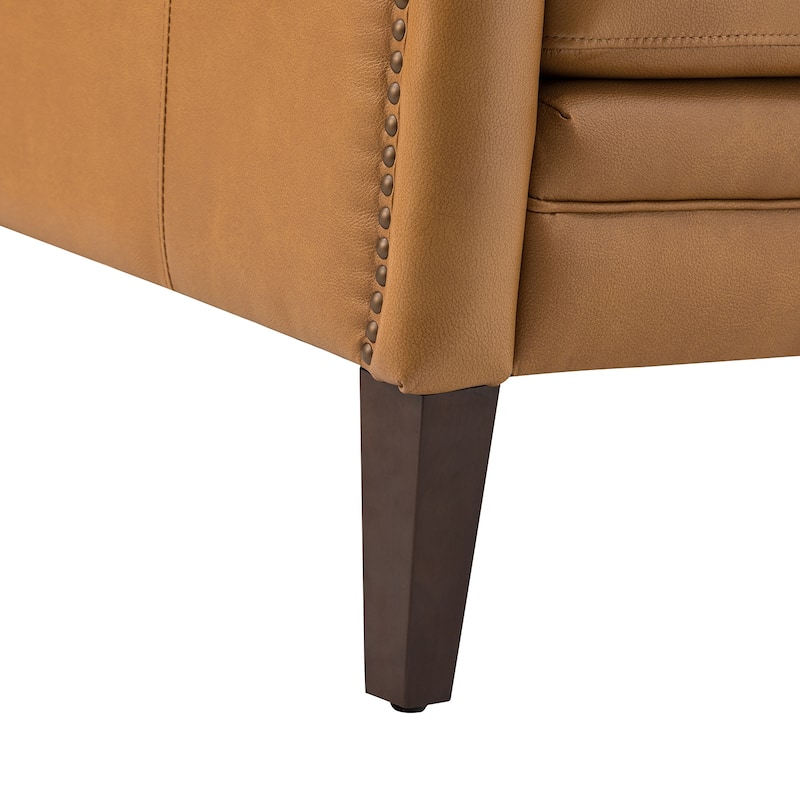 Pascual Comfy Living Room Armchair with Solid Wood Legs
