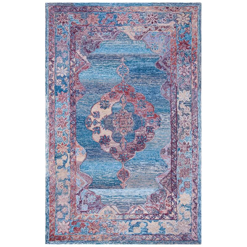 SAFAVIEH Handmade Distressed Tisa Vintage Boho Oushak Oriental Polyester