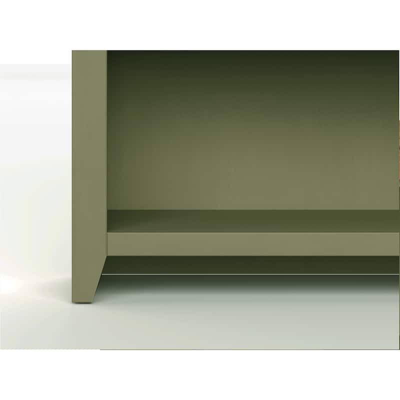 Bridgevine Home Modern Farmhouse 72 inch high 5-shelf Bookcase, No Assembly Required, Two-Tone Finish