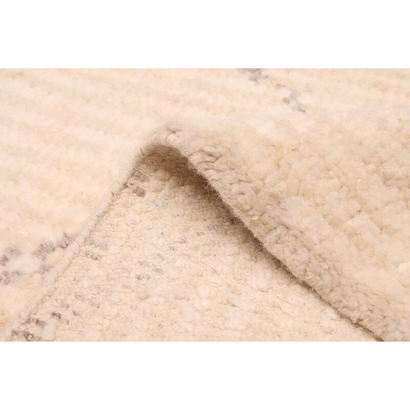 ECARPETGALLERY Hand-knotted Looma Cream Wool Rug - 8'0 x 9'11