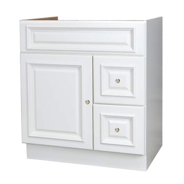 30X21 Linen White Bathroom Vanity Cabinet with Drawers - Bed Bath ...