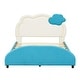 preview thumbnail 16 of 48, Cute Upholstered Bed Frame Cloud-Shaped