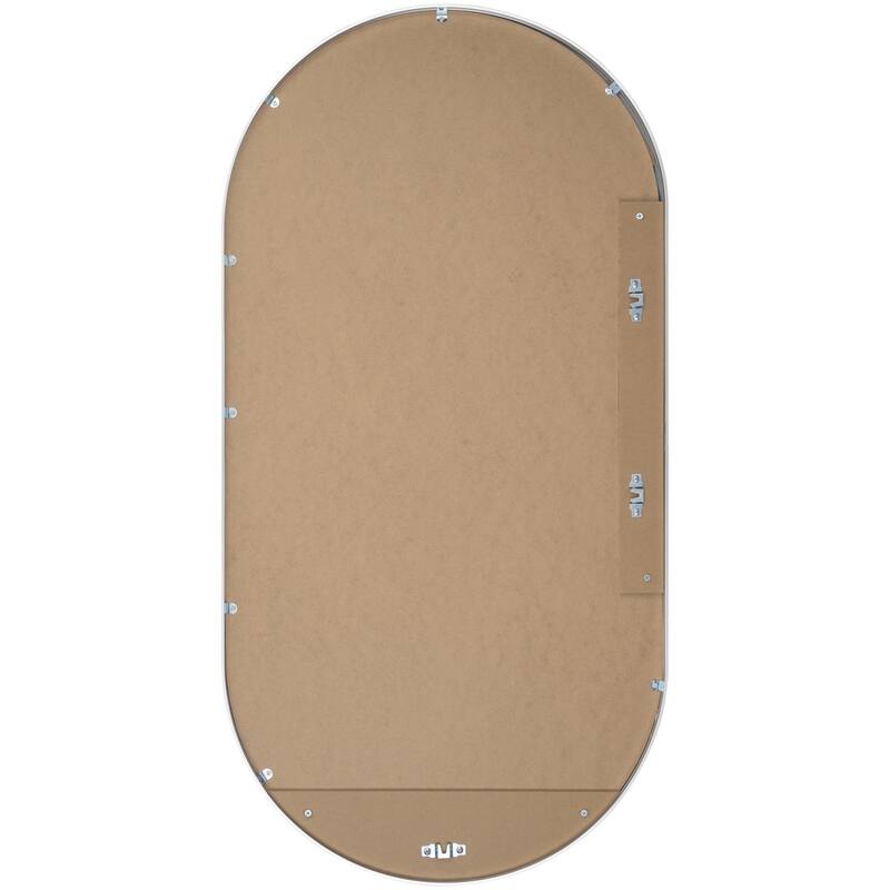 Livabliss Aranya Modern Aluminum Oval Pill-Shaped Accent Mirror