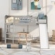 preview thumbnail 19 of 26, Stylish & Simple Twin size Loft Bed with Slide and Ladder, Maximized Space, Solid Construction & Versatility Galore