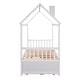 preview thumbnail 17 of 16, Elegant design,Twin size Wooden House Bed with Trundle and 3 Storage Drawers