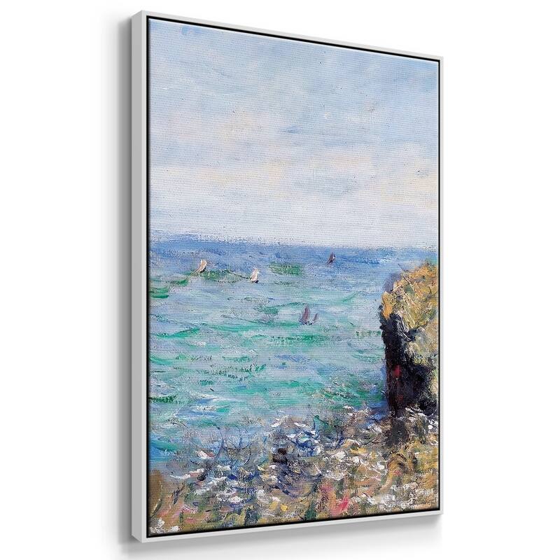 Edge of the Cliff, Pourville, 1882 - Multi Piece Framed Canvas