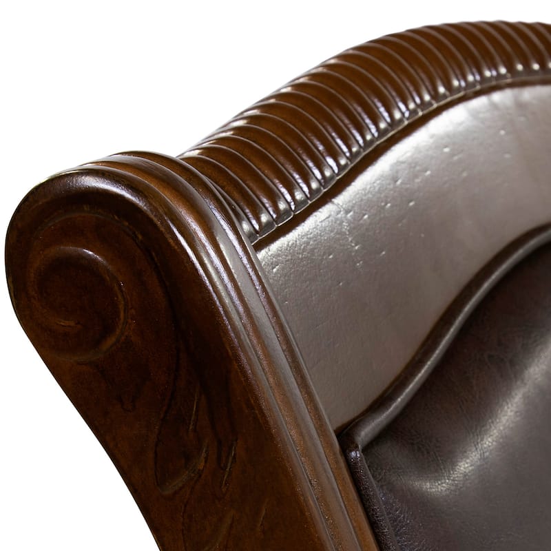 Copper Grove Madzharovo Traditional Faux Leather Dining Chairs (Set of 2)