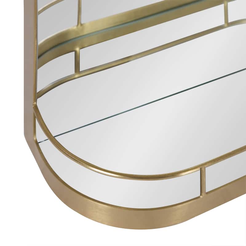 Kate and Laurel Peyson Framed Arch Mirror with Shelf