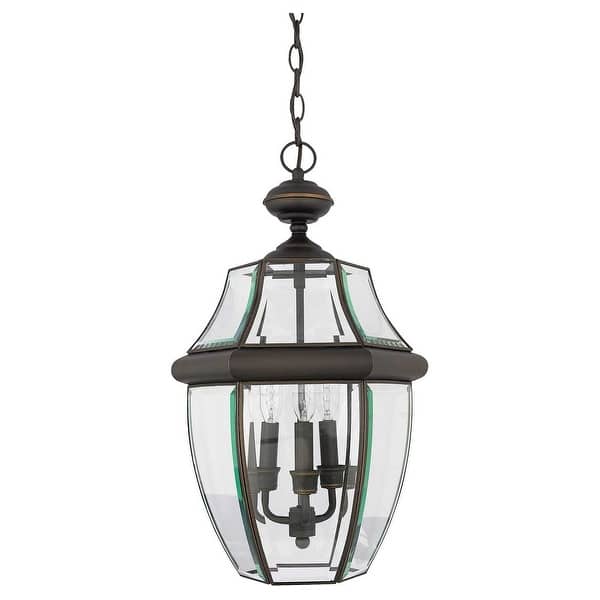 slide 2 of 2, Newbury 3-Light Outdoor Hanging Lantern in Medici Bronze Medici Bronze