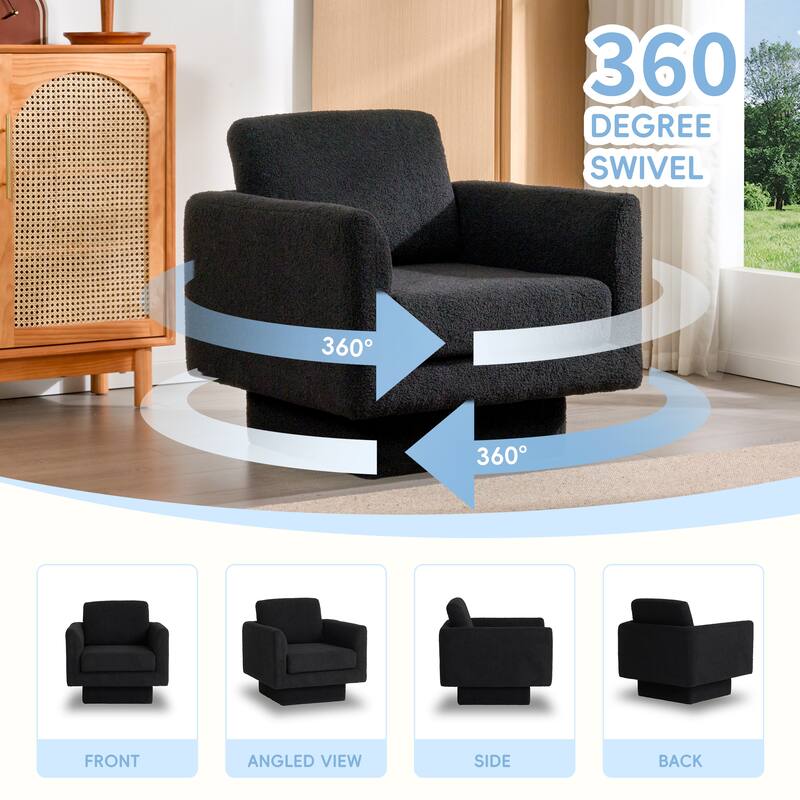 Luxurious Teddy Velvet Swivel Chair for Ultimate Comfort and Style