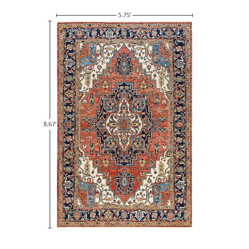 Serapi, One-of-a-Kind Hand-Knotted Area Rug - 5' 9" x 8' 8"