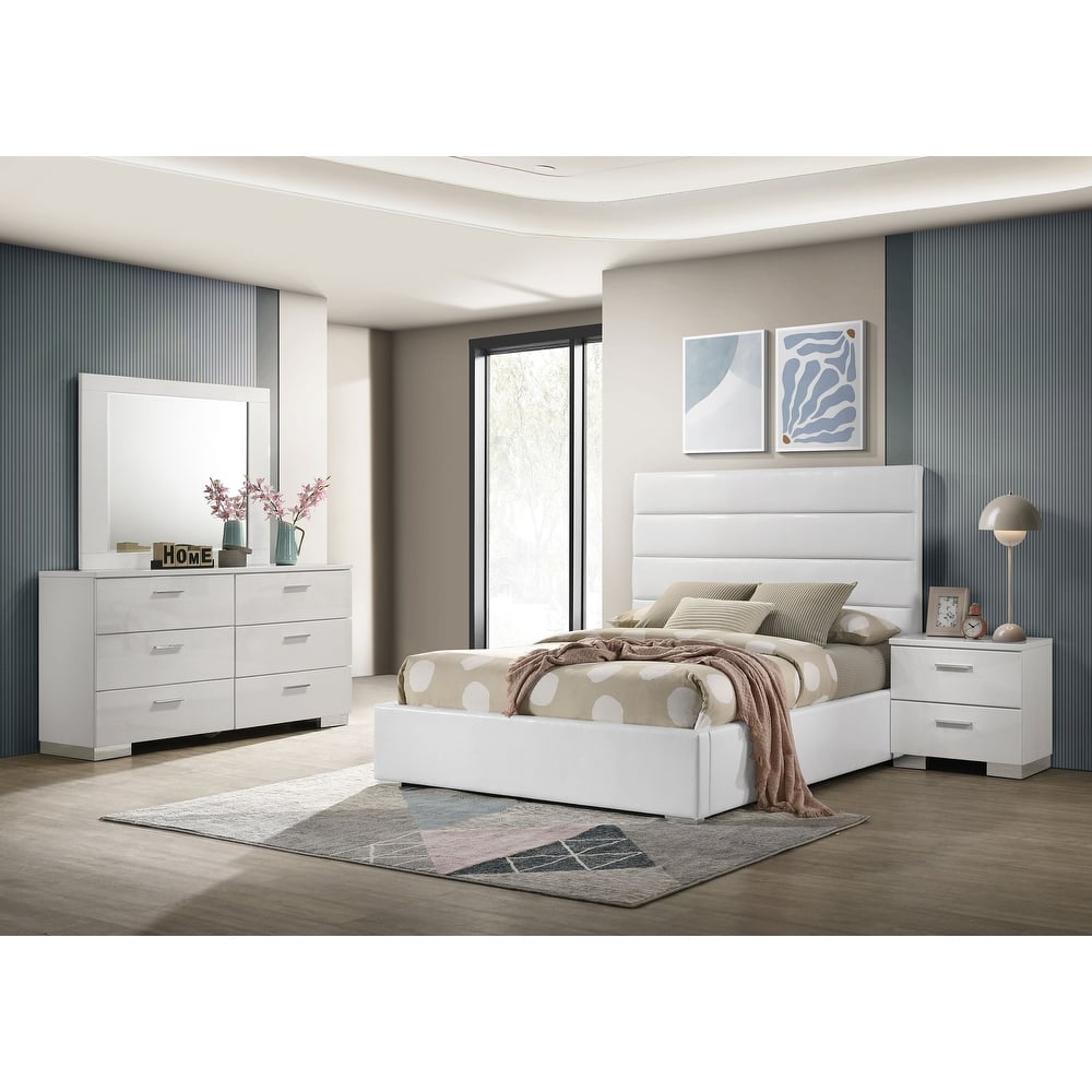 Felicity Bedroom Set White High Gloss