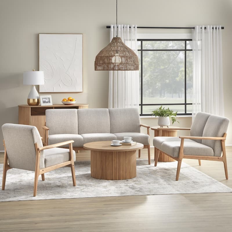 Lifestorey Beaumont Solid Wood Arm Chair