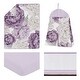 preview thumbnail 5 of 4, Sweet Jojo Designs Lavender Purple Boho Shabby Chic Floral Girl 4pc Nursery Crib Bedding Set Ivory Bohemian Vintage Watercolor
