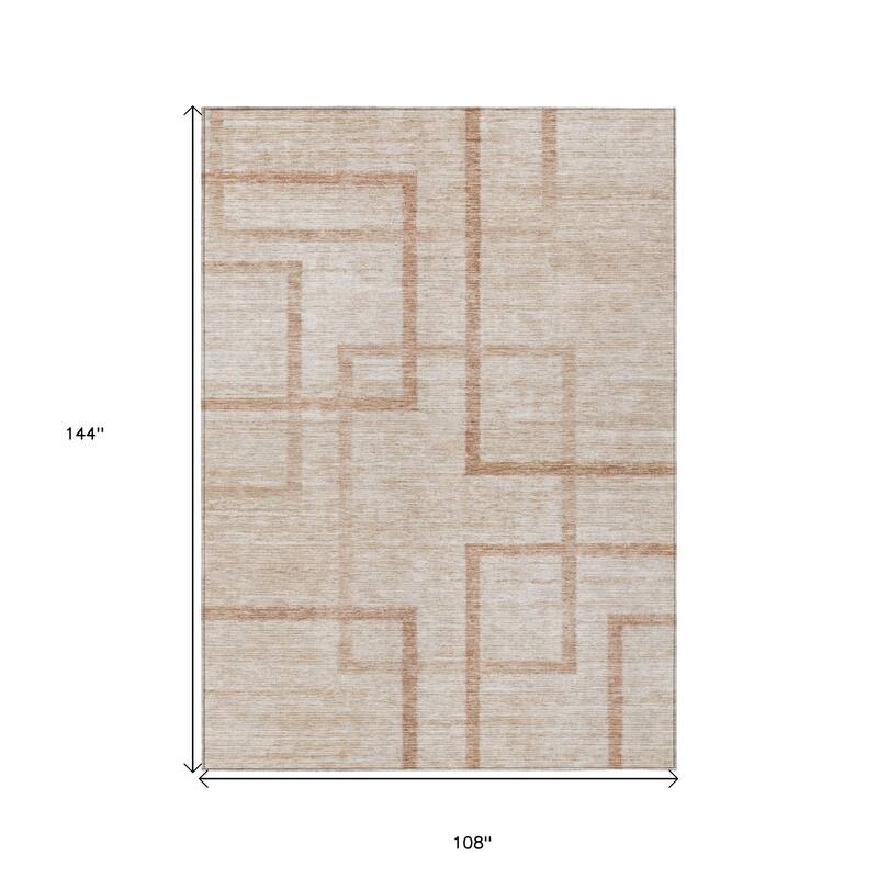 HomeRoots Geometric Transitional Rectangle Outdoor Rug