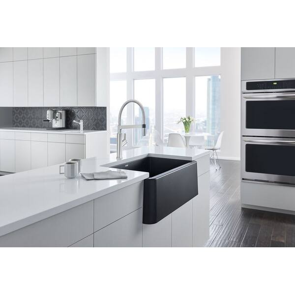 Blanco 4017 Ikon 30 Silgranit Farmhouse Apron Front Single Bowl Kitchen Sink On Sale Overstock 17485964