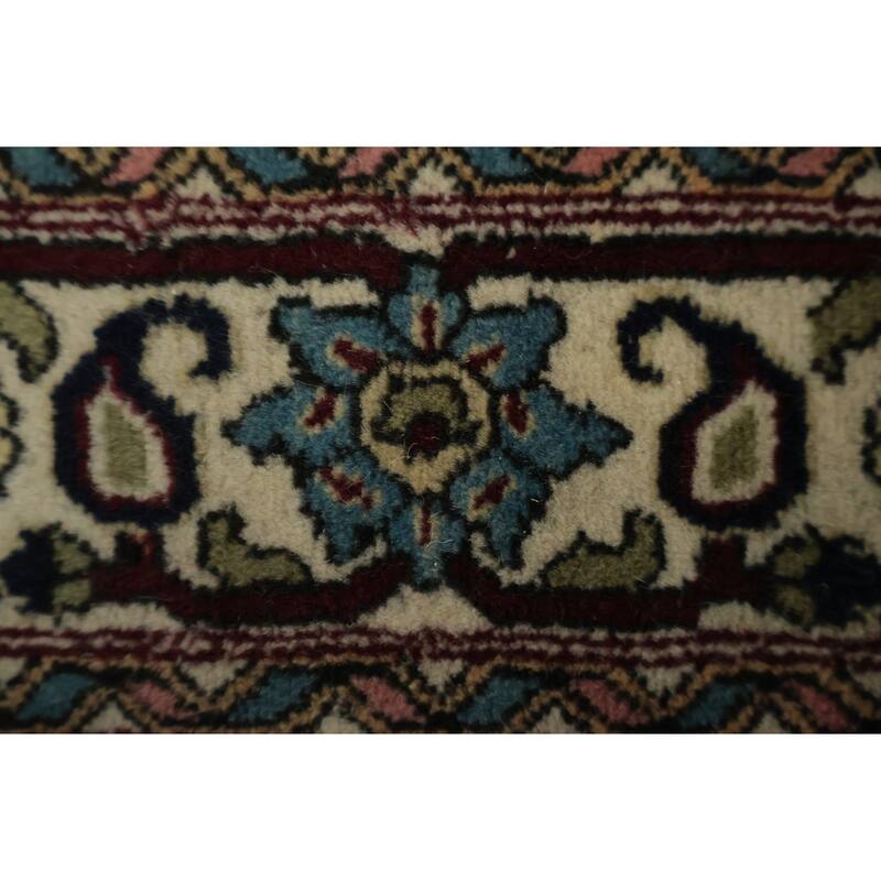Hand Knotted Oriental 100% Wool Carpet Traditional All-Over Navy Blue & Blues Ziegler Runner Rug - 15' 10'' X 3' 4''