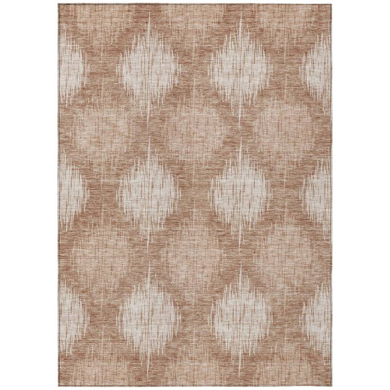 HomeRoots Ikat Transitional Rectangle Outdoor Rug