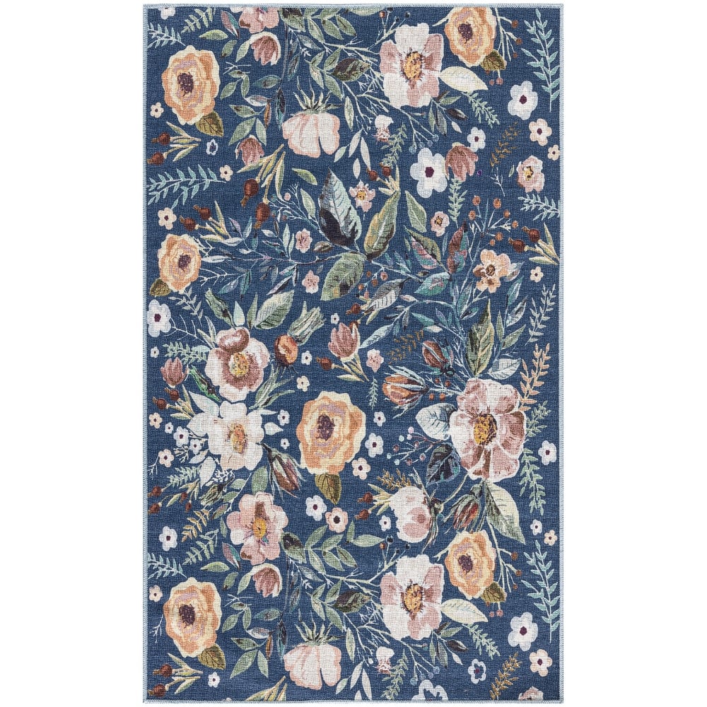Nourison Washables Indoor Multicolored Floral Area Rug