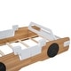 preview thumbnail 6 of 6, Fun Twin Racing Car Bed with Adjustable Backrest, Storage Rack, and Liftable Doors, Sturdy Wood Frame