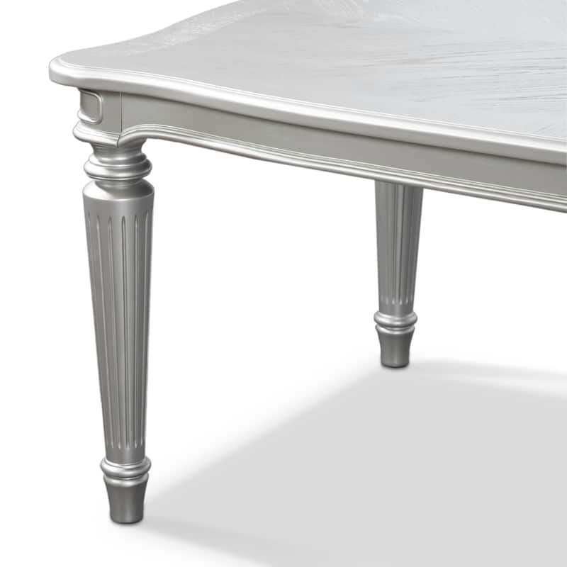 Furniture of America Seabliss Glam 7-Piece Solid Wood Dining Table Set