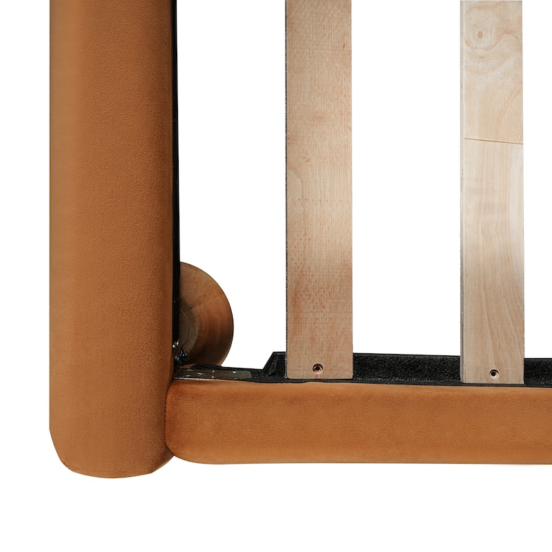 Christopher Knight Home - Modern Boucle Upholstered Platform Bed with Thick Headboard and Solid Wood Legs