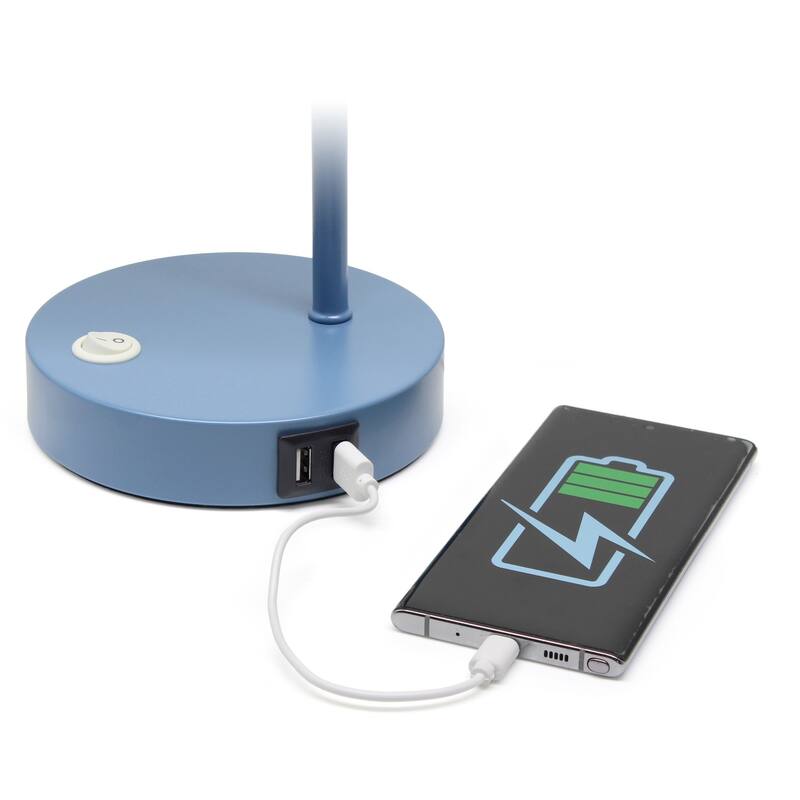 Looped Desk Lamp with Adjustable Shade - 16" - Blue