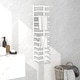 preview thumbnail 7 of 22, vidaXL Towel Holder Wall Mounted Towel Storage Holder Rack for Bathroom Steel White 9.4" x 4.7" x 37.8"
