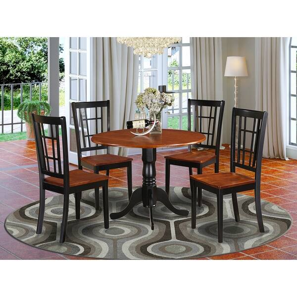 East West Furniture 5piece Dining Set a Kitchen Table and 4 Kitchen