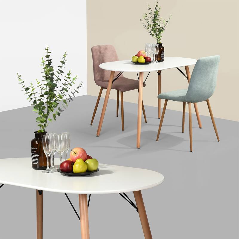 HomyLin 47.2" White Rectangular Dining Table for 4-6 People