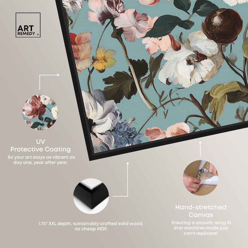 Floral Tapestry I Canvas by Art Remedy