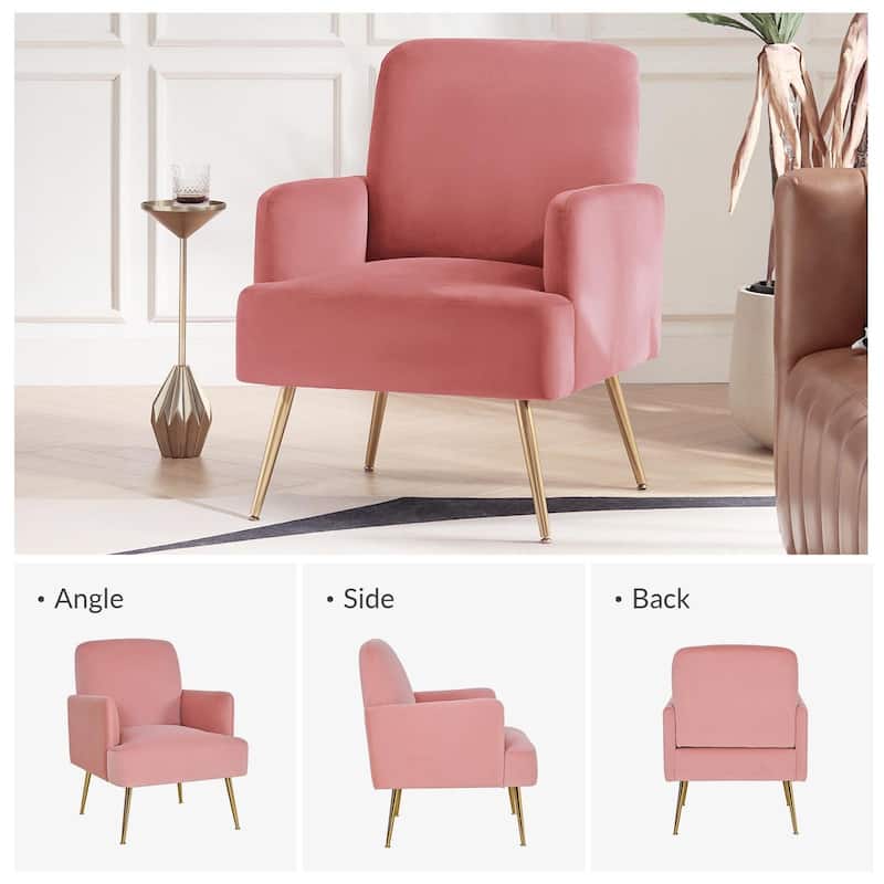 Ferrera Comfy Accent Armchair with Recessed Arms Set of 2