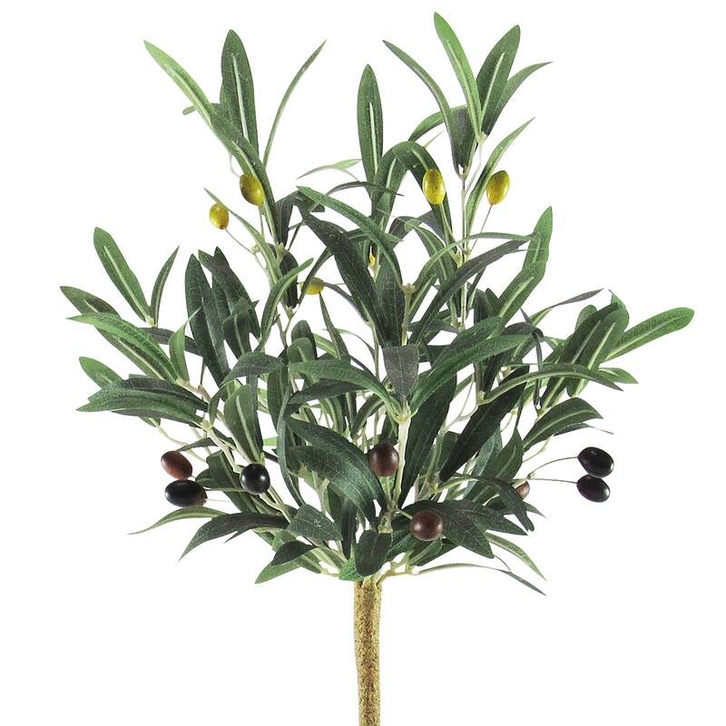 24in Petite Artificial Olive Tree in Black Pot - 24" H x 14" W x 14" DP