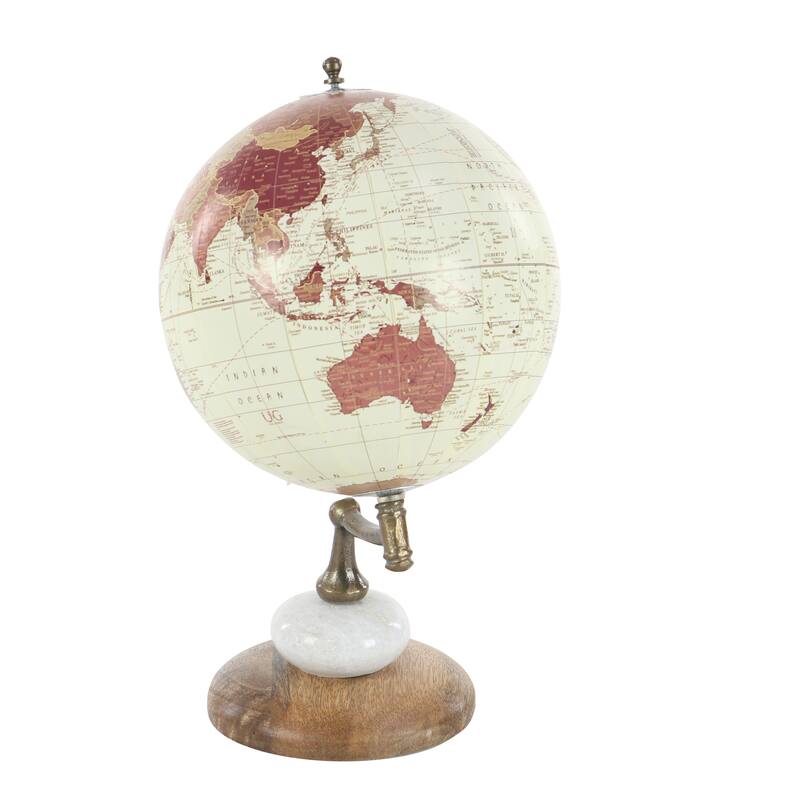 Cream Mango Wood Globe