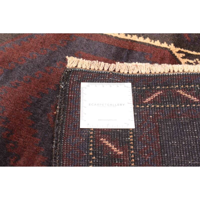 ECARPETGALLERY Hand-knotted Teimani Dark Brown Wool Rug - 2'11 x 4'8